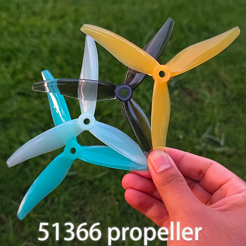 Fpv Drone Propeller - 3ブレードt51366rc fpvドローン用プロペラ,エンジン出力部品,5インチ,2306,2207ペア